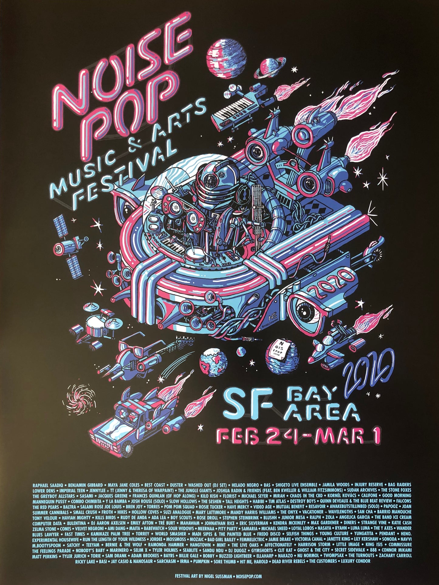 Noise Pop Festival 2020 Poster by Nigel Sussman