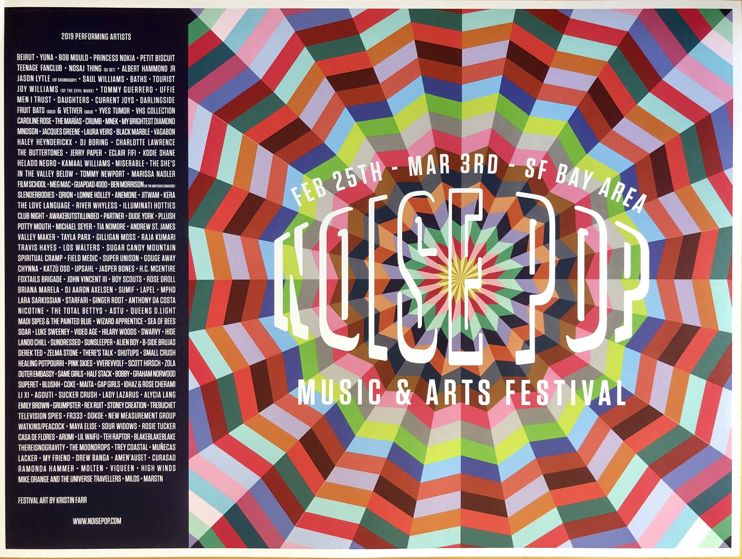 Noise Pop Festival 2019 Poster by Kristin Farr