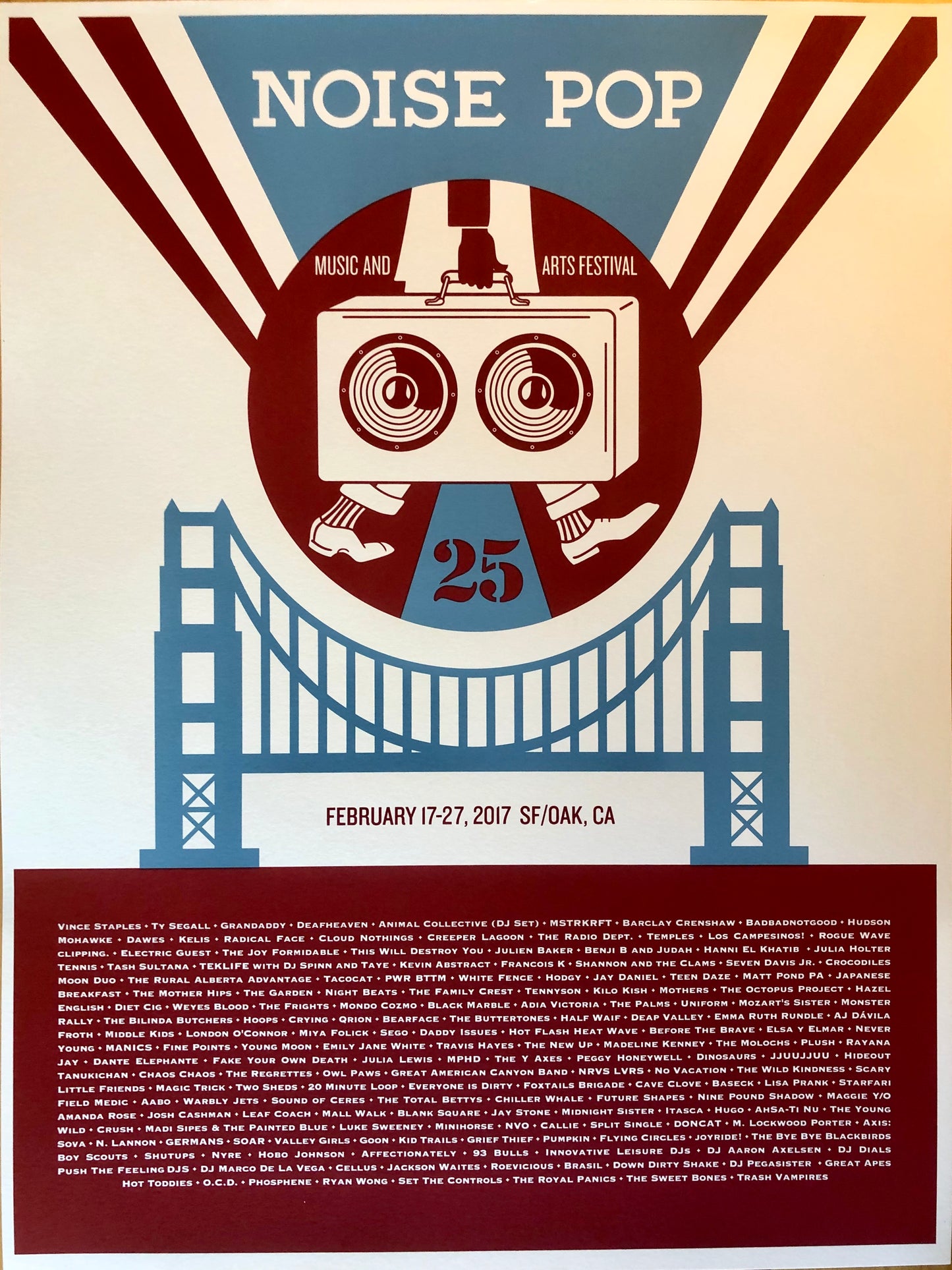 Noise Pop 25 Festival Poster by Shepard Fairey