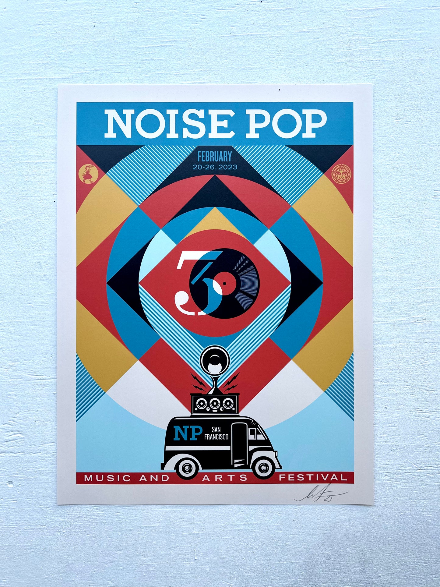 Signed Noise Pop 30 Shepard Fairey poster