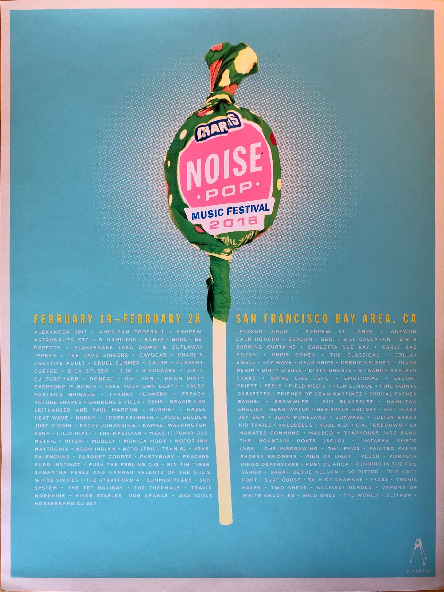 Noise Pop Festival 2016 Poster by Kii Arens